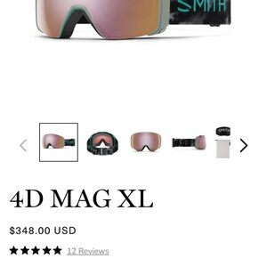 SMITH 4D MAG XL Goggles with Pink Lens